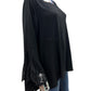 XW20227NC Black Lace Sleeve Detail Top - SALE