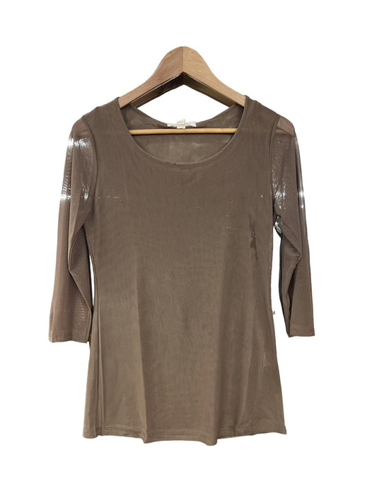 BW24184TB Sheer 3/4 Sleeve Top - SALE