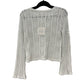 LA1372SS Silver Crochet Knit Cardi
