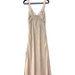 LA1522-1SS Satin Champagne Maxi Dress