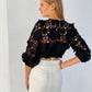 XW12637SS Floral Lace Top