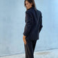 XW20639-1SS Striped Blazer Suit Jacket