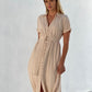 XW20747SS Button Front Shirt Dress
