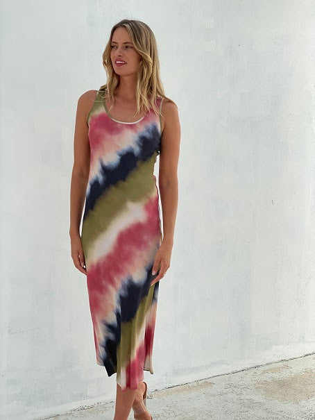 XW20843SS Tie Dye Maxi Dress