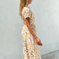 XW20747-1SS Bohemian Leopard Print Shirt Dress