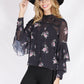 YW17084SS Ruffle Sleeve Floral Top (Pack)
