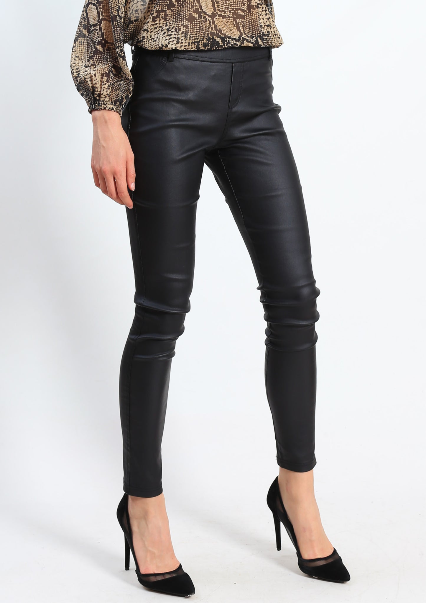 BW24263-2SS Wet Look Pant - More Colours Available