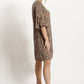 WA2112-2NC Leopard Print Ruffle Sleeve Shift Dress (Pack) New Arrival
