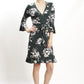 HS0253-17NC Ruffle Sleeve Floral Dress  (Pack)