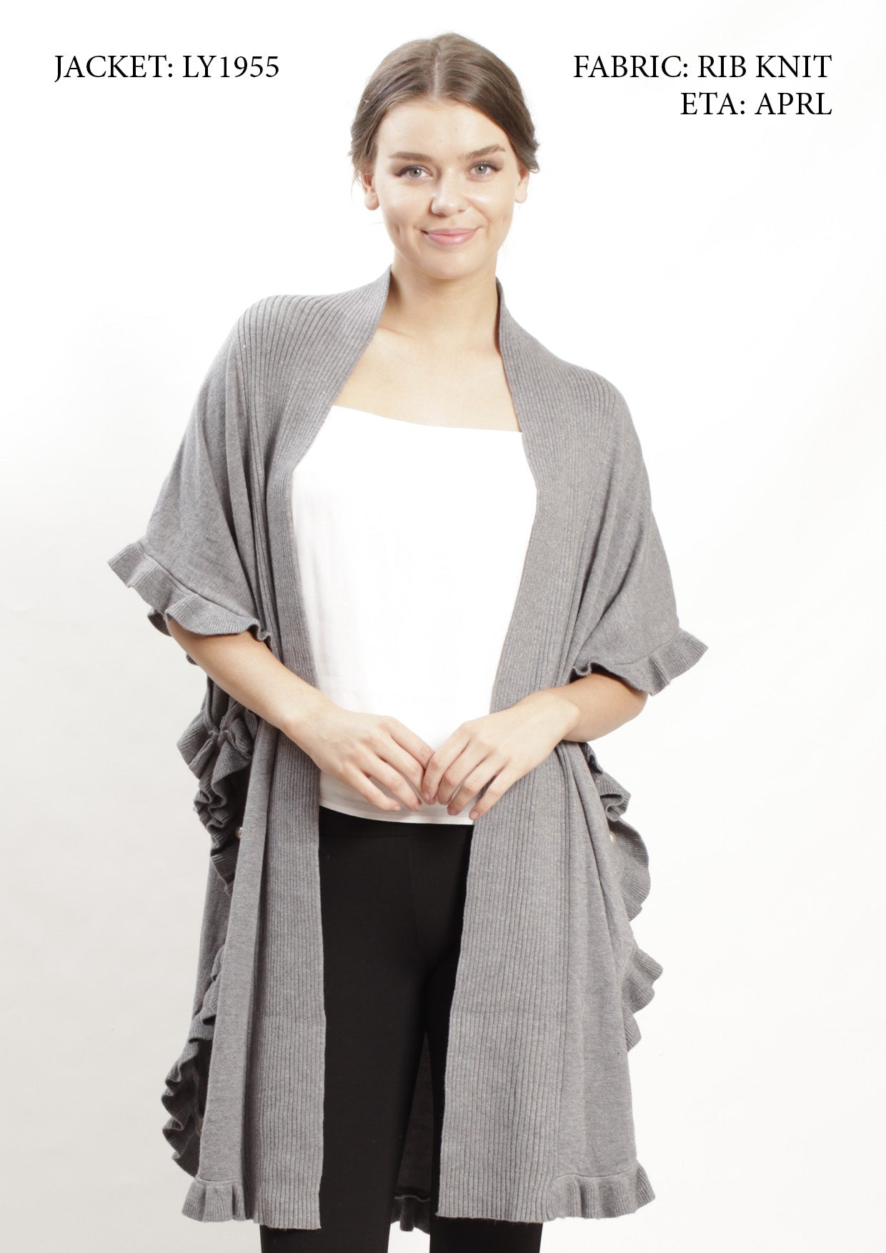 LY1955NC Ruffle Detailed Cardigan (Pack)
