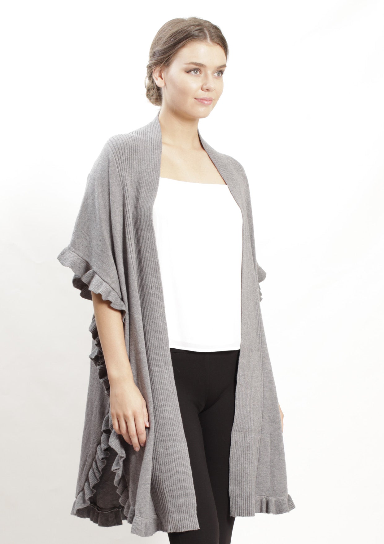 LY1955NC Ruffle Detailed Cardigan (Pack)