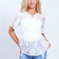 YW2286SS Floral Embroidered Short Sleeve Top (Pack)