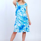 BS31616-211TB Blue/White Print Layered Asymmetric Dress (Pack)