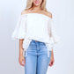 YW2275-2SS Off Shoulder Anglais Top (Pack)