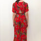 G019SS Red Floral Wide Leg Jumpsuit (Pack)