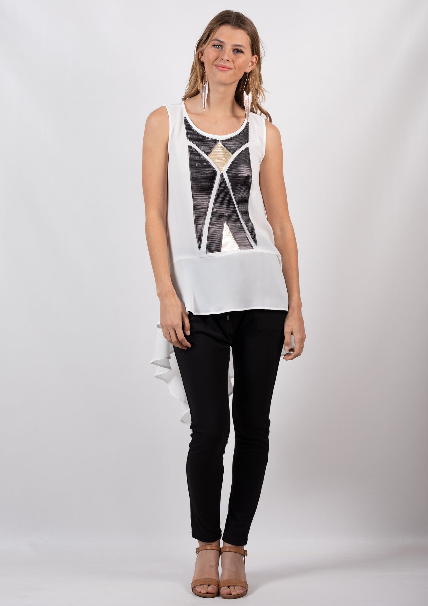LV240SS Sequin Panelled Tank Top (Pack)