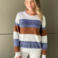 D385AK Round Neck Striped Knit Jumper (Pack) New Arrival