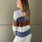 D385AK Round Neck Striped Knit Jumper (Pack) New Arrival