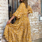 LA0783-1SS Yellow Floral Maxi Dress - Pack
