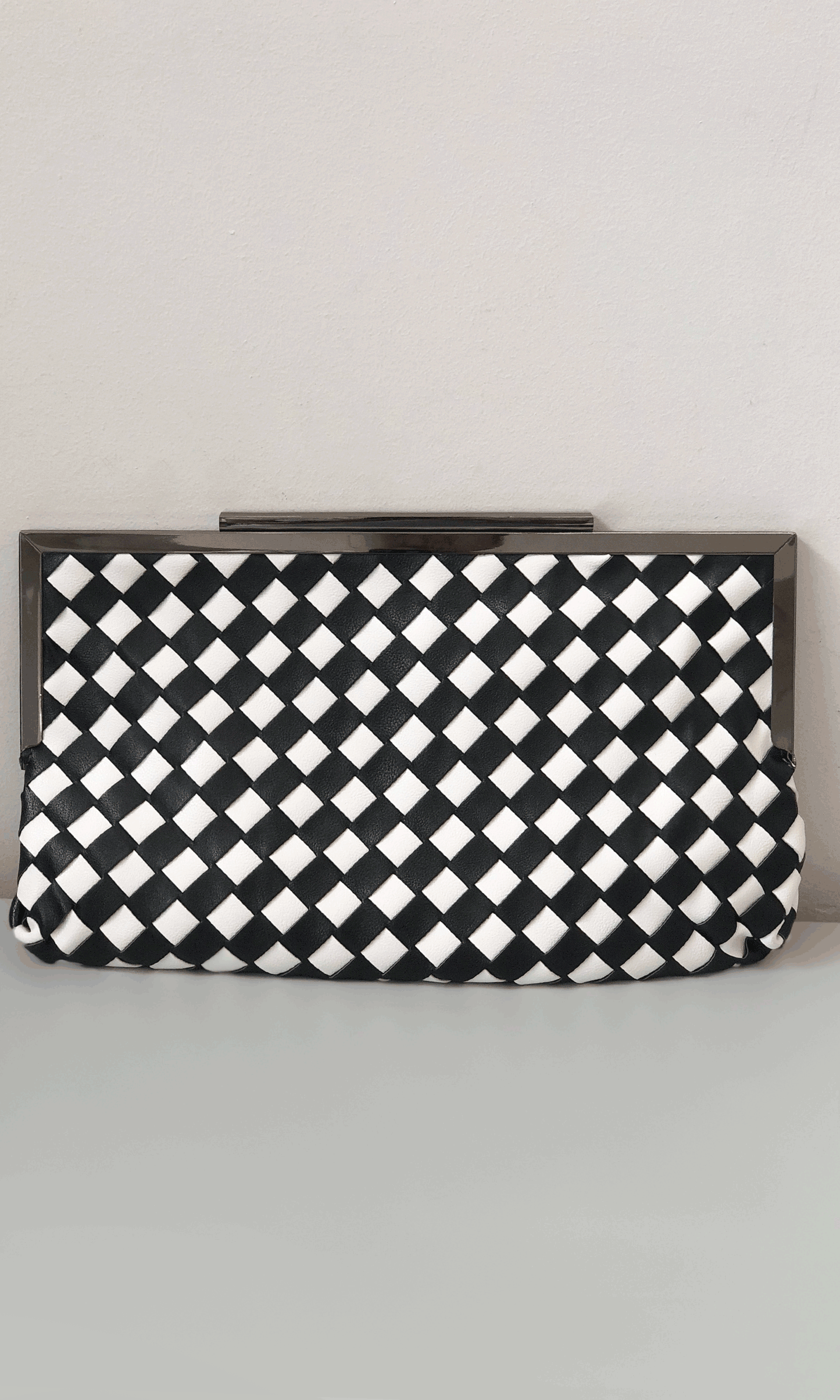 Checkerboard Hand Clutch Bag