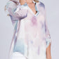 HS13021-158SS Washed Out Watercolour Johnny Collar Blouse (Pack)