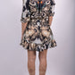 VY0236SS Animal Printed Embellished Dress (Pack)