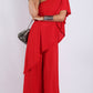 RV1048SS Red One Shoulder Jumpsuit (Pack)