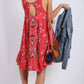 RV1047SS Boho Print Ruffle Hemline Dress (Pack) On Sale