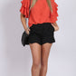 RV0850-1SS Double Ruffle Sleeve Top (Pack)