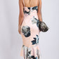 BLUSH PINK FLUTED MIDI DRESS