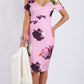 RC0745-11TB Cold Shoulder Body Con Pink Midi Dress (Pack)