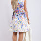 BD141182-89TB A-line Pleated Floral Dress (Pack)