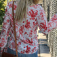 RV0930SS Red & White Floral Top (Pack) On Sale