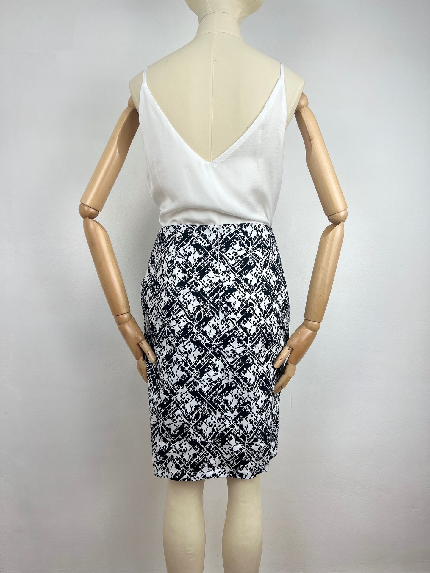 AS02108TB Printed Asymmetric Skirt $5