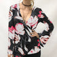 VS7395TB Floral Front Draped Wrap Top (Pack)