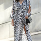 Cold Shoulder Leopard Print Dress