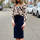 LA0155SS Stretch Knit A-line Midi Skirt (Pack)