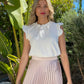 LA0399-5SS White Cotton Top on sale $7