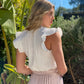 LA0399-5SS White Cotton Top on sale $7
