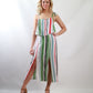 Q006SS Stripe Overlap Dress(Pack)