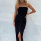 LA1236-1SS Glittery Ruched Midi Skirt - On Sale