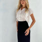LA1236-1SS Glittery Ruched Midi Skirt - On Sale
