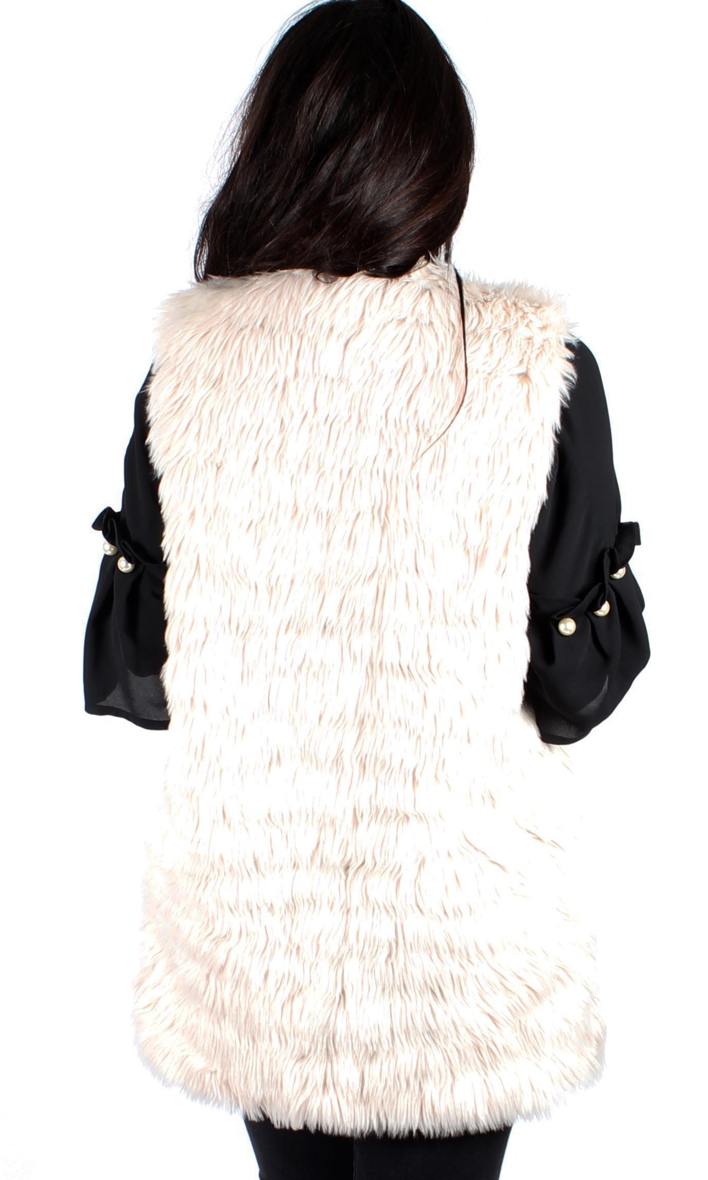 ZW16488-2SS White Faux Fur Vest (Pack)