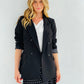 XW20436-1SS Buttoned Midi Blazer - More Colours Available