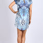 LV215-14SS Relaxed Printed Blue Mini Dress (Pack)