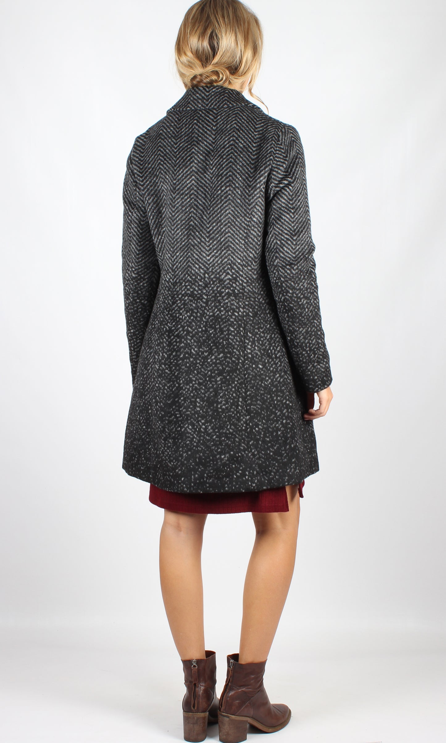 J171266TB Textured Wool Mid-Length Coat (Pack)  On Sale