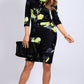 3/4 Sleeve Floral Printed Midi Dress