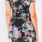 AS0137-11NC Dark Floral Wrap style Dress (Pack)