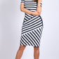 Bodycon cold shoulder dress with contrast paneled side & invisible back zip