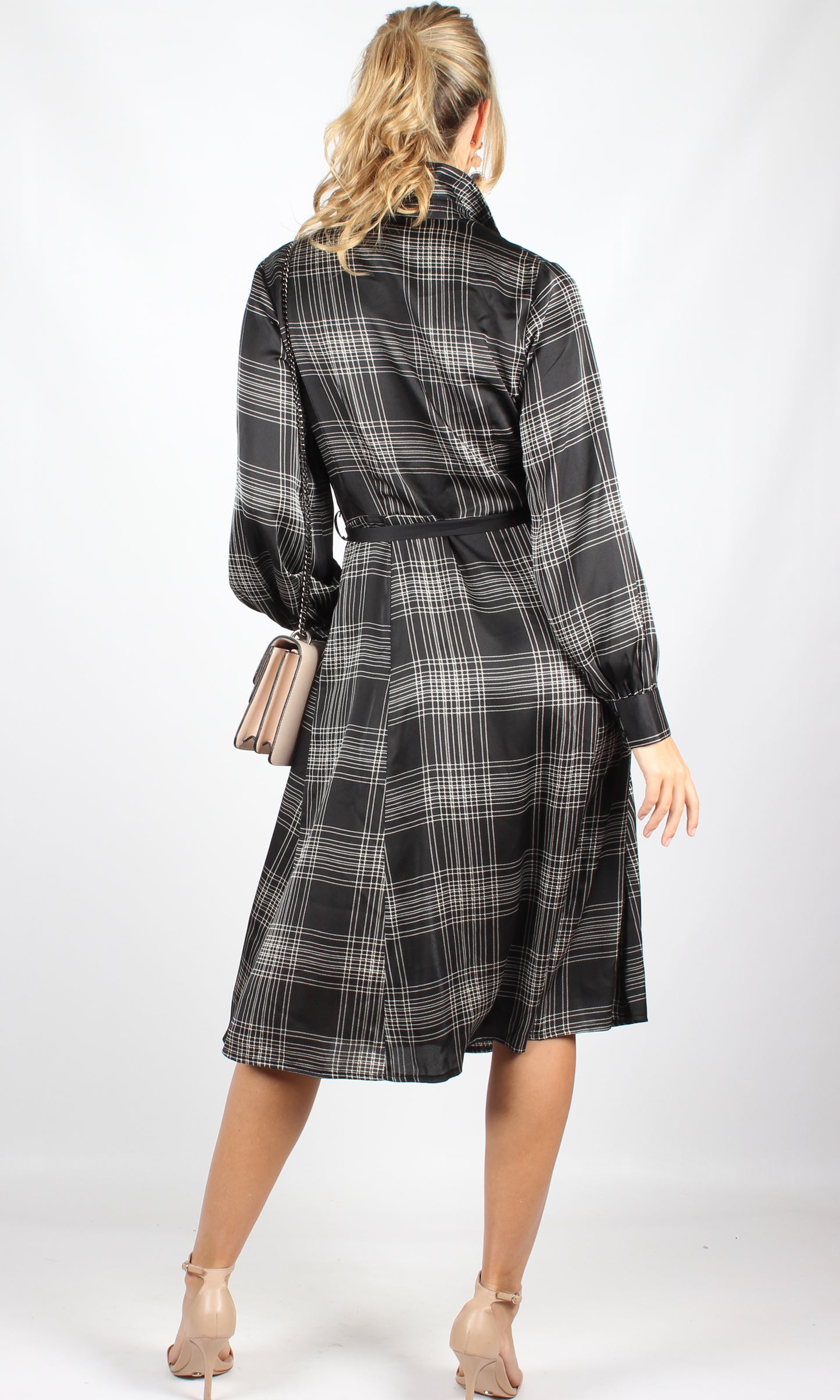 YW1913SS Long Sleeve Button Down Shirt Dress (Pack) On Sale
